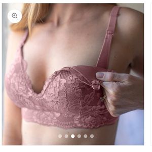 Kindred Bravely Lace Minimalist Nursing & Maternity Bra in Twilight, Small-Busty